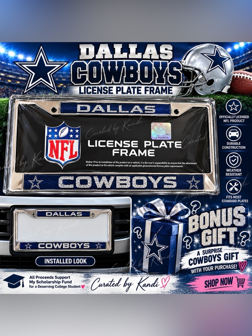 NFL Dallas Cowboys License Plate Frame